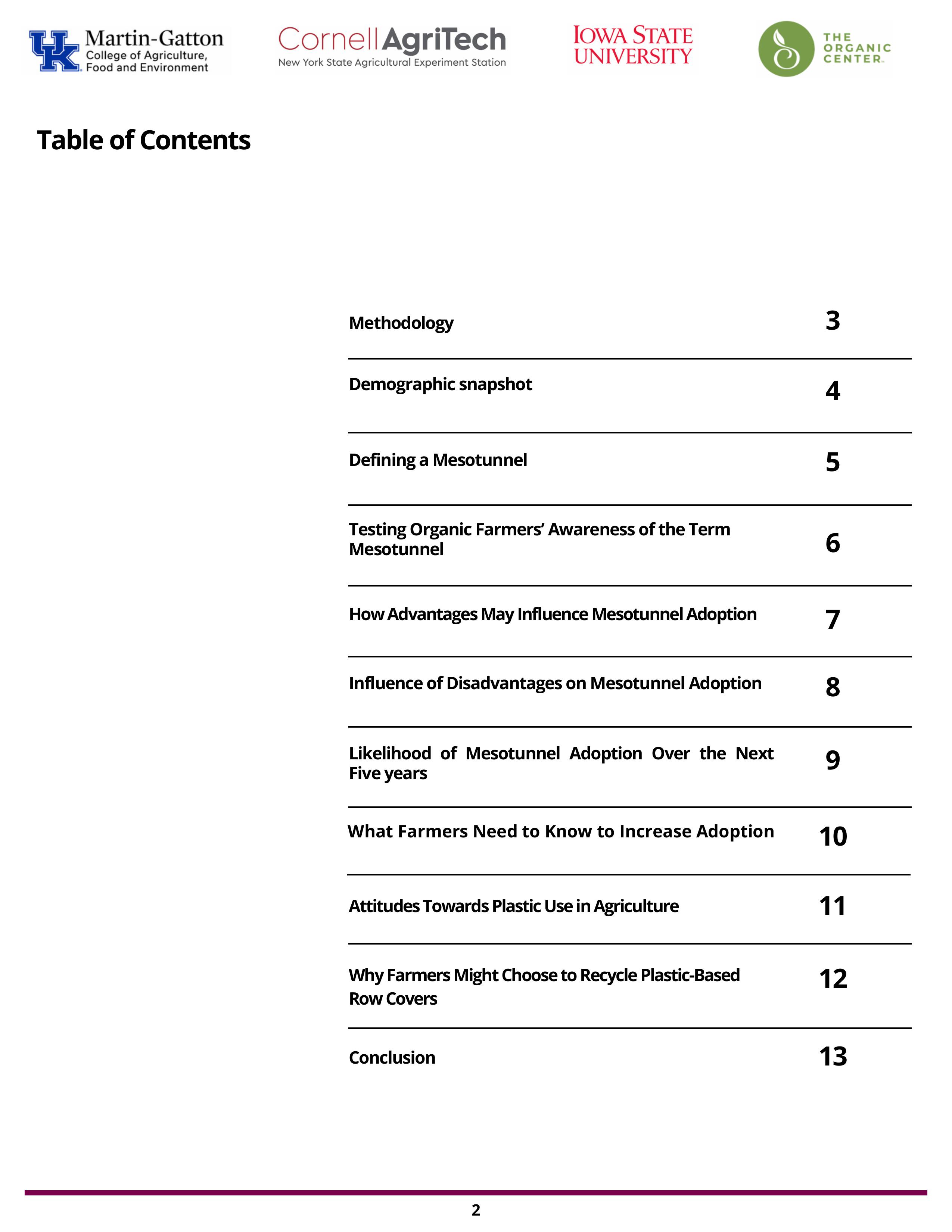 Organic Matters National Survey Report 2 page 2