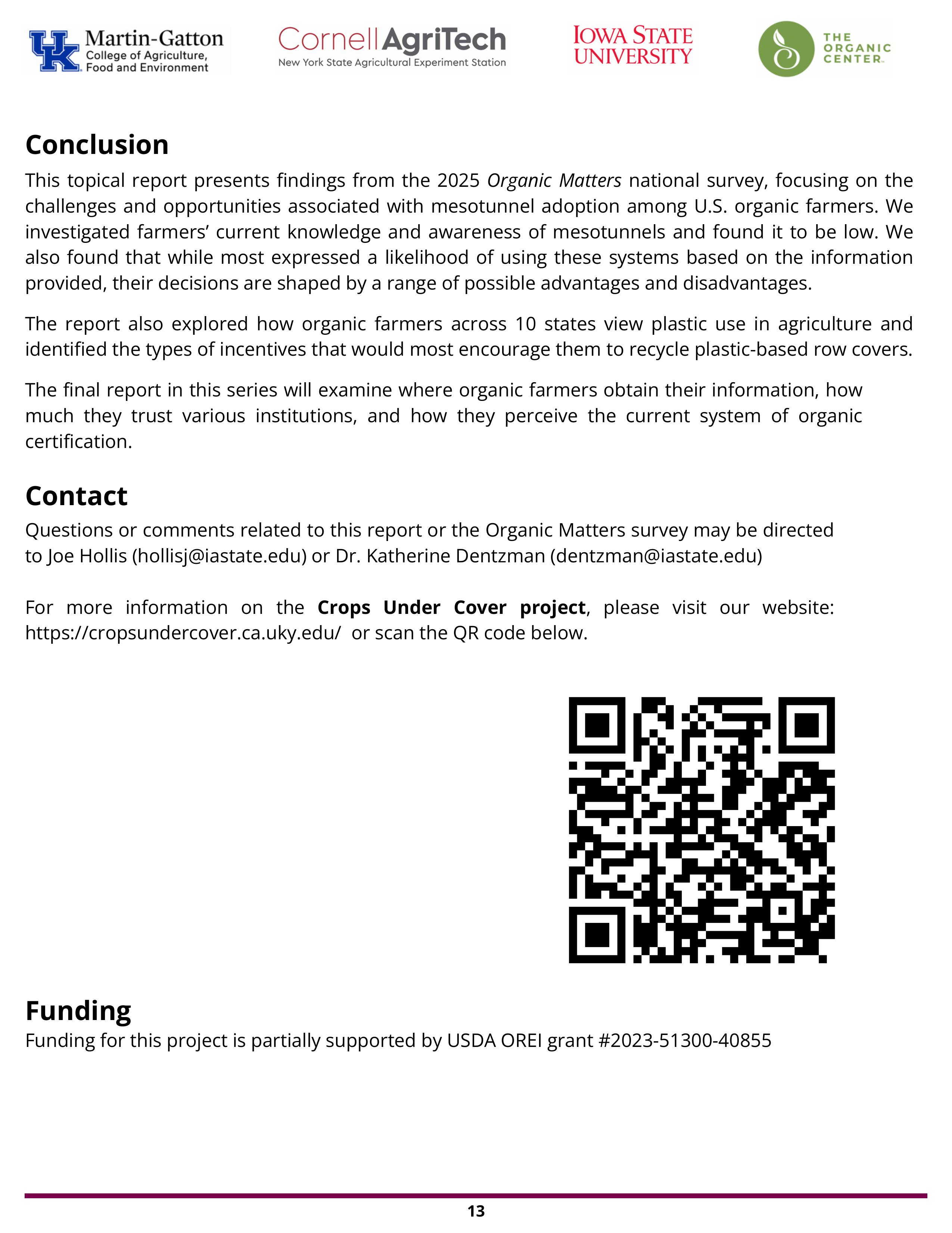 Organic Matters National Survey Report 2 page 13