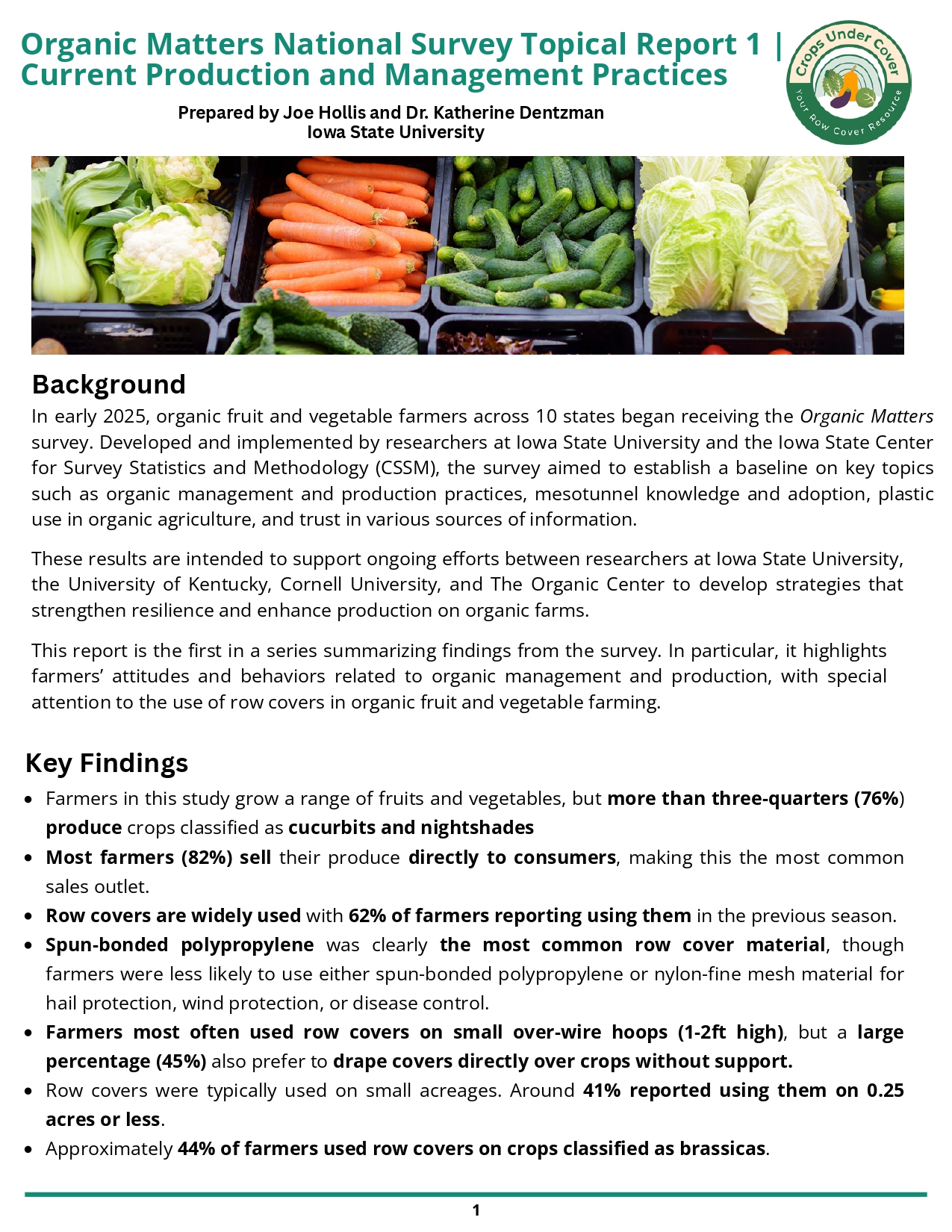CUC Organic Nation Survey Report